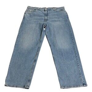 Levi's 550 Jeans Mens 44x32 Blue Medium Wash Denim Cotton Work Casual Fits 43x31